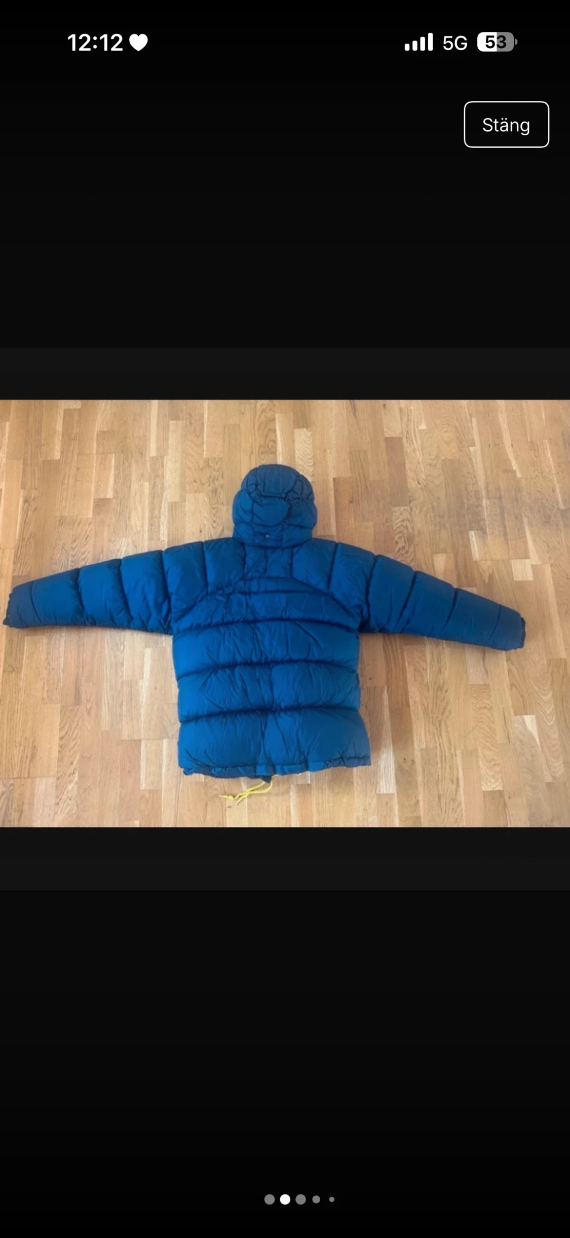 Blå dunjacka från Fjällräven med huva - 4