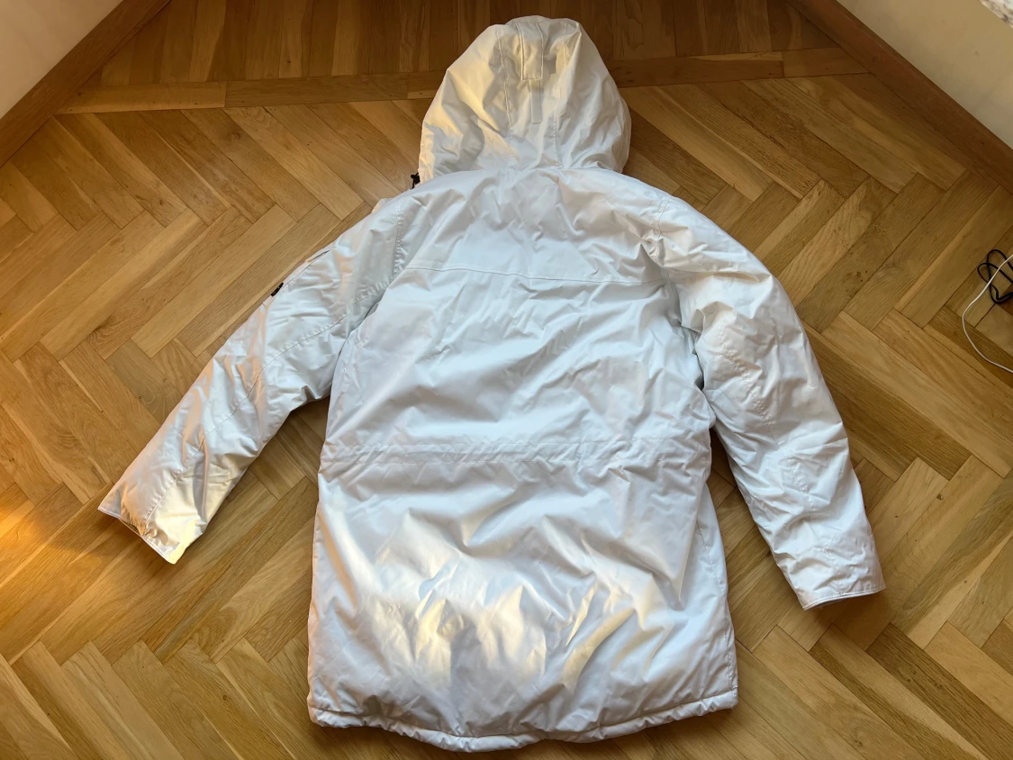 Vit jacka från Everest med huva - 1