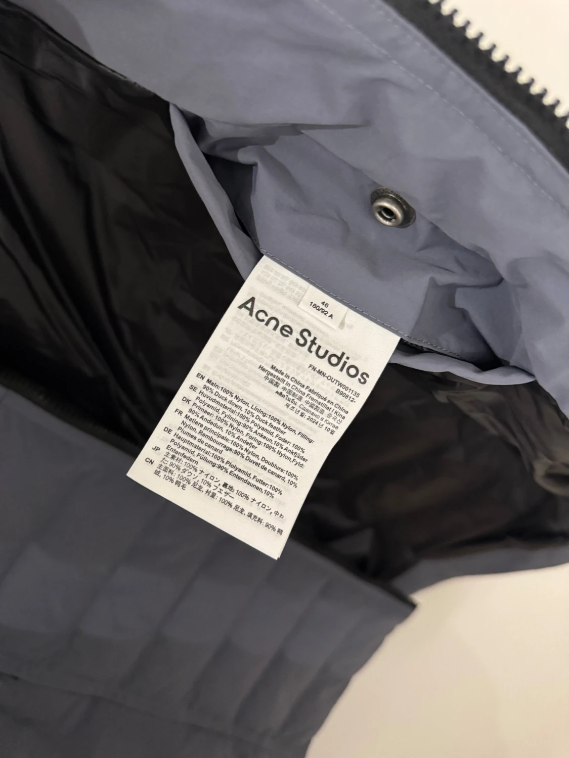 Lavandel Grå pufferjacka från Acne Studios storlek 46 (S) - 5