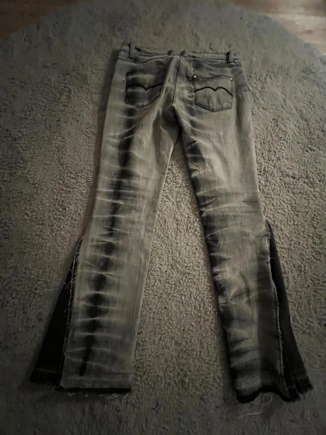 Gråa/svarta Coola jeans - 2