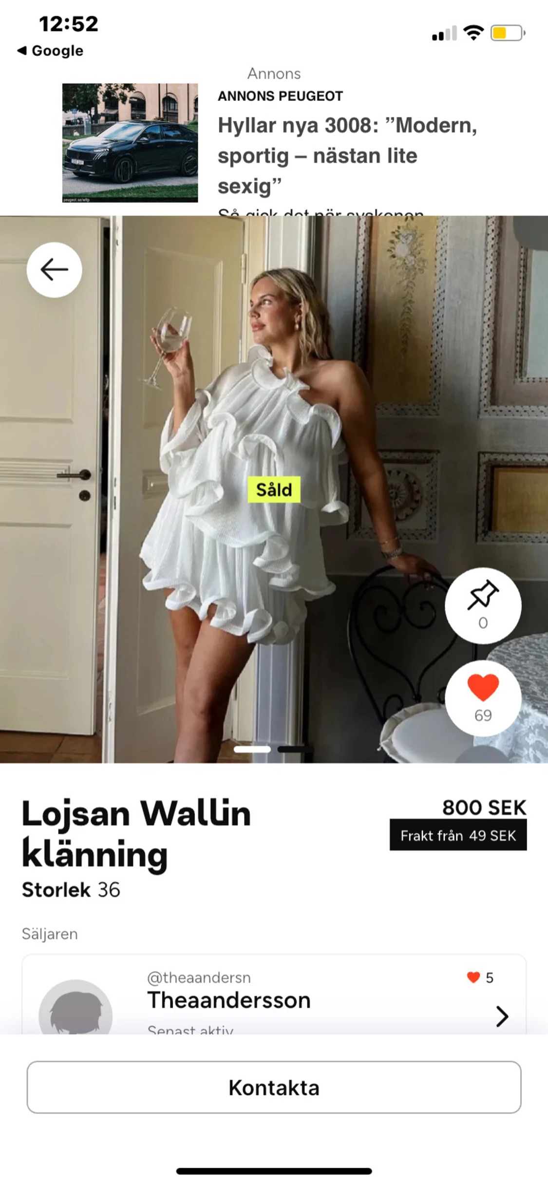 SÖKER  volangklänning från Lojsan Wallin