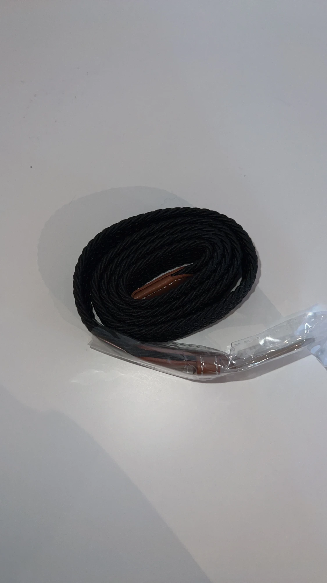 Svart flätat bälte - 1