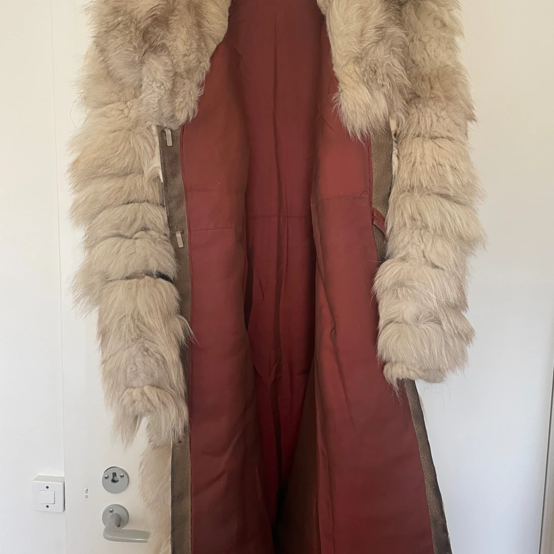 Beige pälsjacka - 3