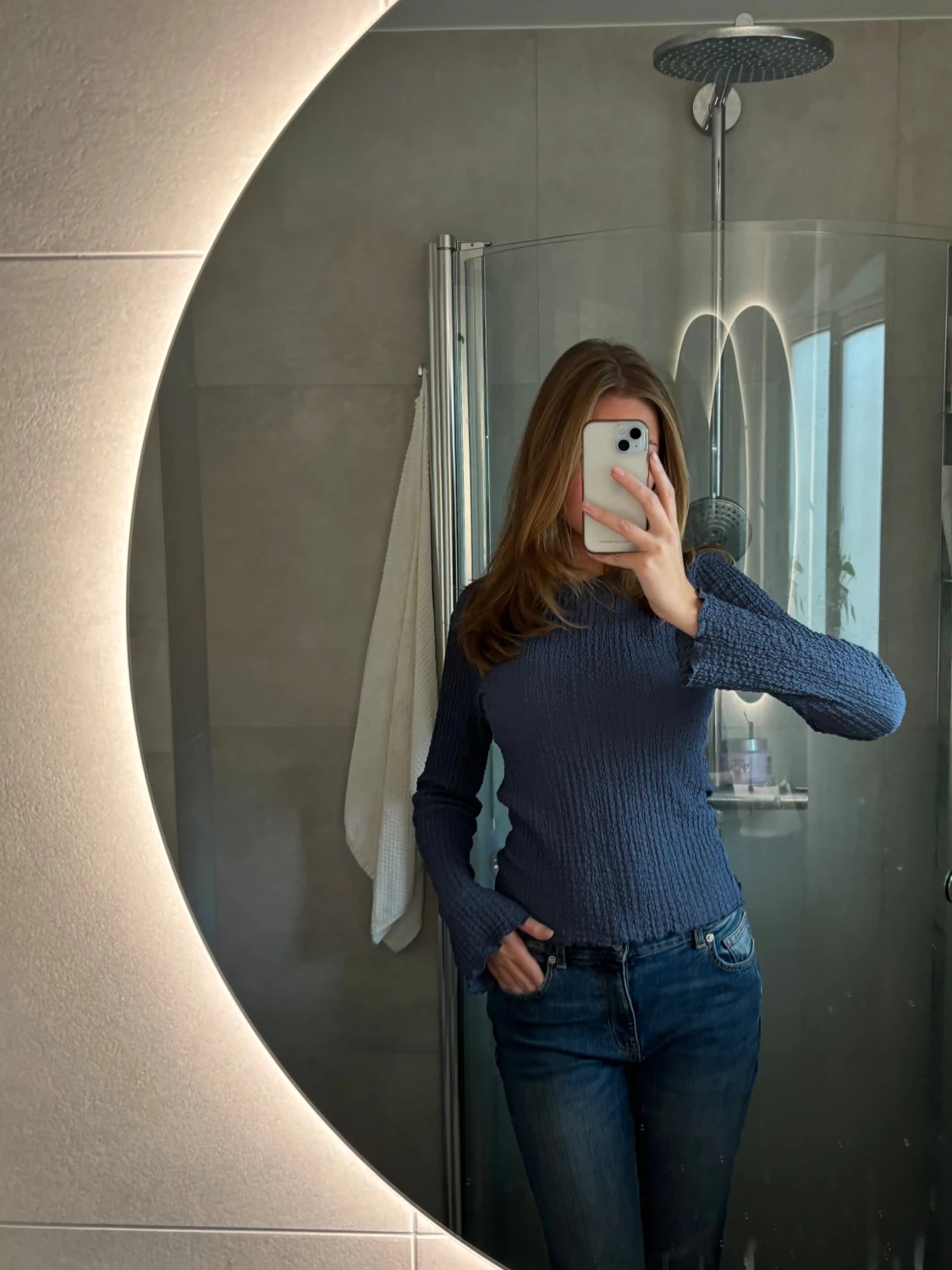 Långärmad blå topp - 2