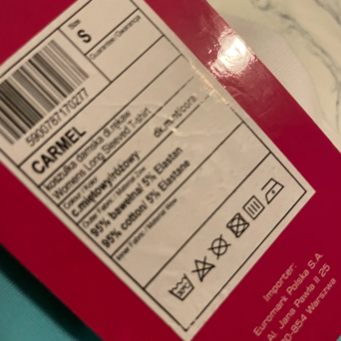 Turkos och aprikos långärmad tröja Carmel - 1