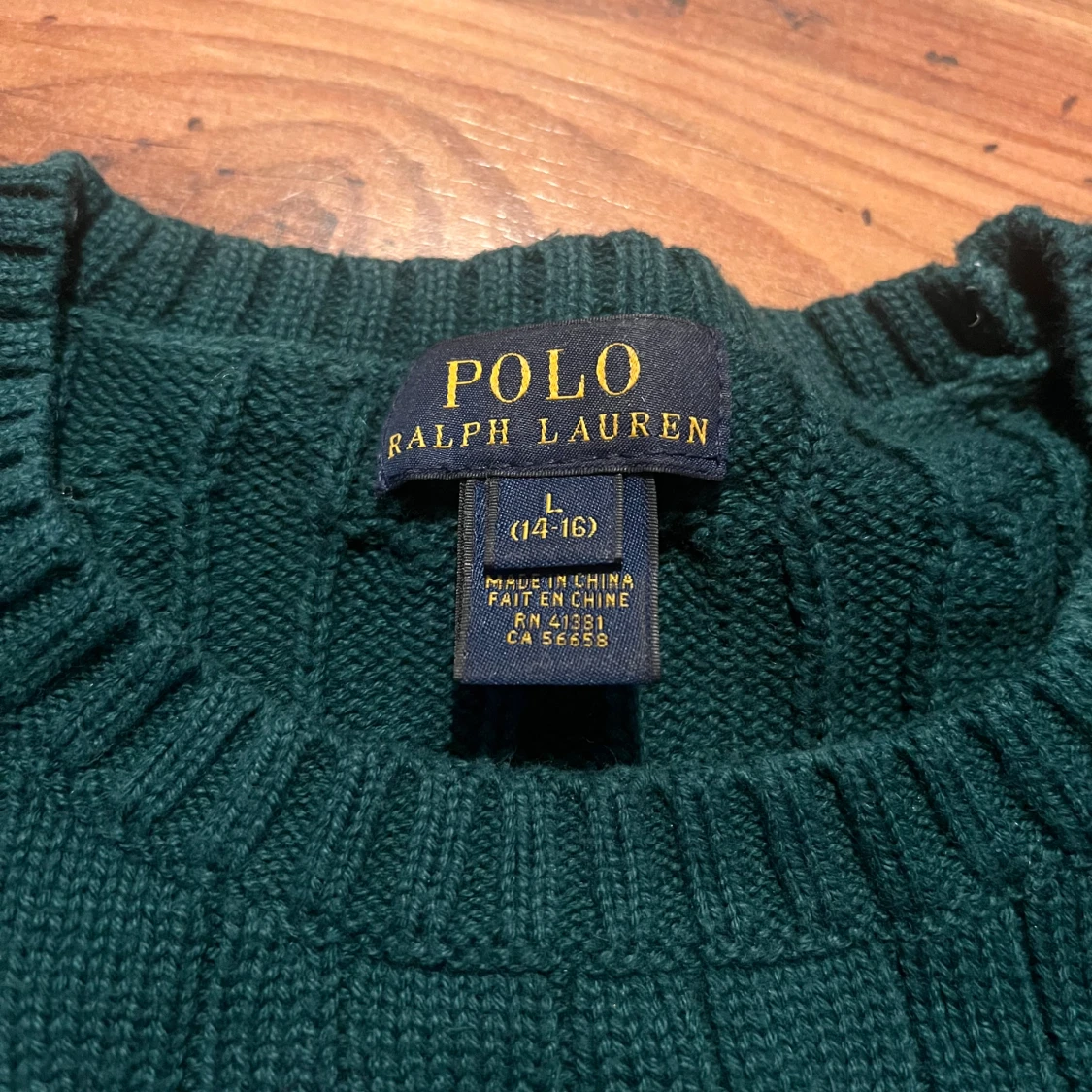 Mörkgrön stickad tröja Polo Ralph Lauren - 3