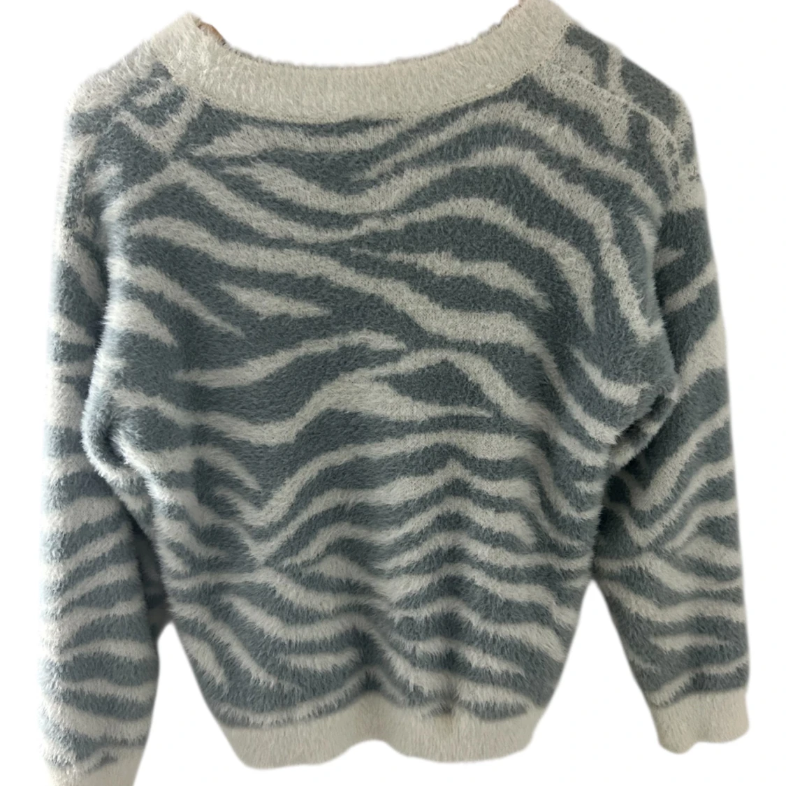 Zebramönstrad stickad tröja Lindex - 1