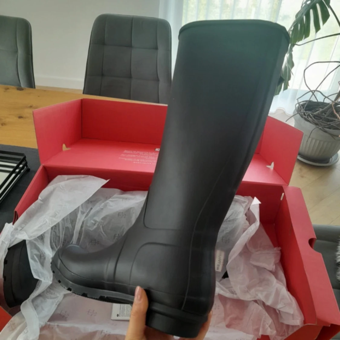 Svarta Hunter stövlar med spänne - 3