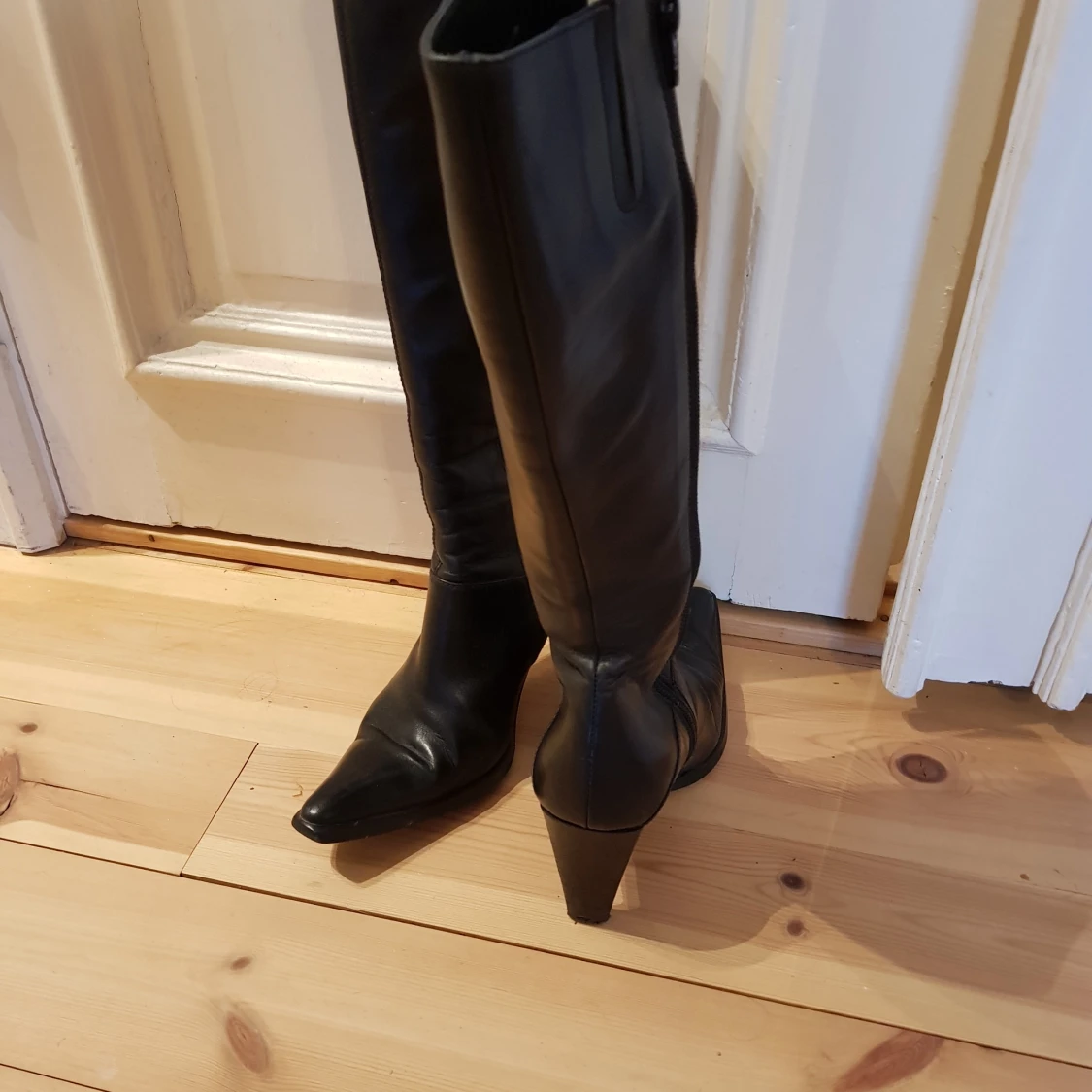 Svarta skinnstövlar, 36 - 91