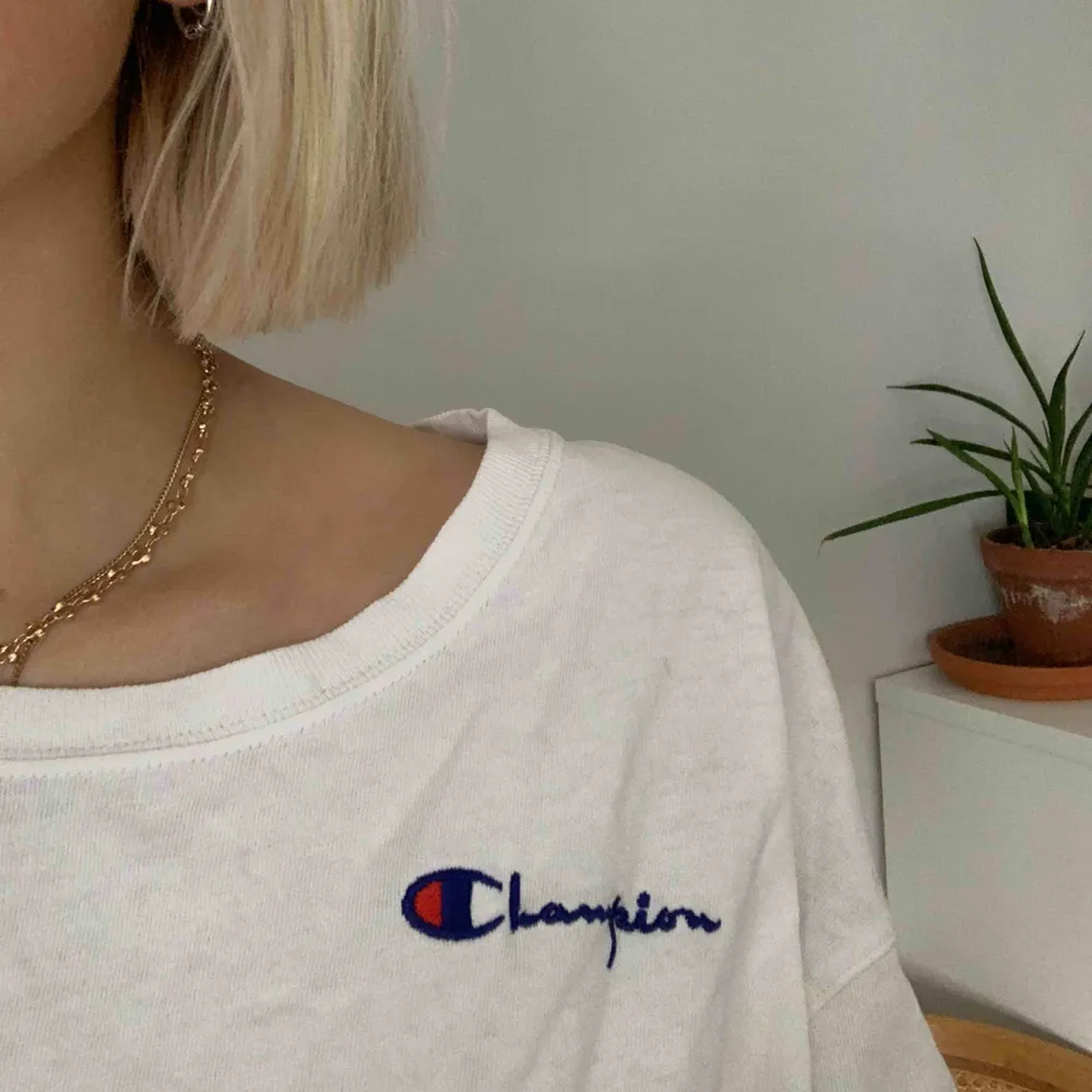 Härlig tröja från Champion! En musthave! Köpt på Urban Outfitters i Stockholm. Frakt tillkommer, kan även mötas upp här i huvudstaden<33. Tröjor & Koftor.