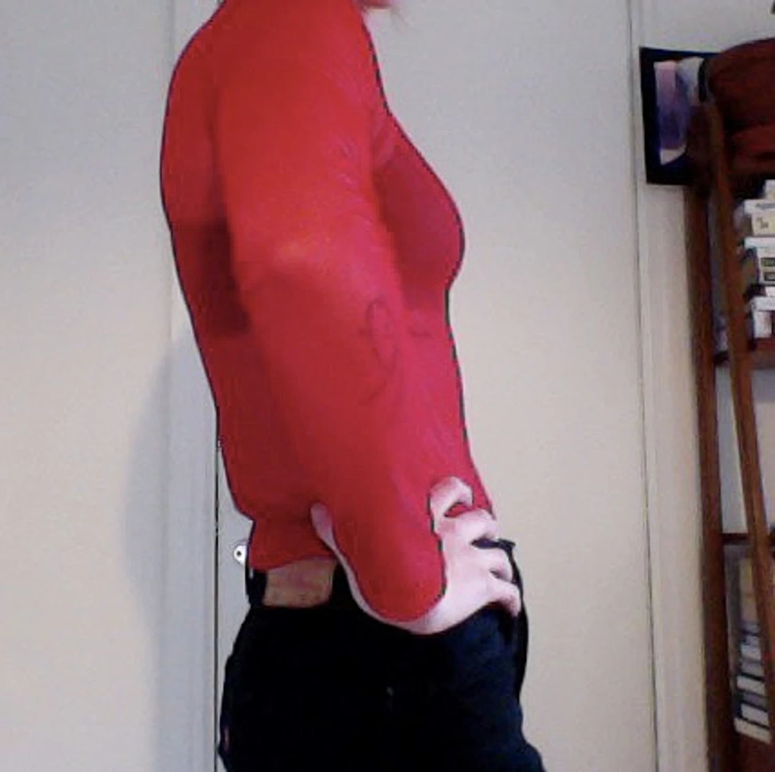 Röd meshtröja - 91