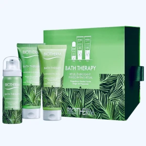 NYTT tropisk,set Biotherm BJUDER FRAKT - 1.Bath Therapy Invigorating Blend Body Scrub:Applicera noggrant på fuktig hud. 2.Bath Therapy Invigorating Blend Cleansing,Skaka väl och pressa lite skum i dina händer.Sprid skummet på kroppen, skölj med varmt vatten. 3.Bath Therapy Invigorating cream,