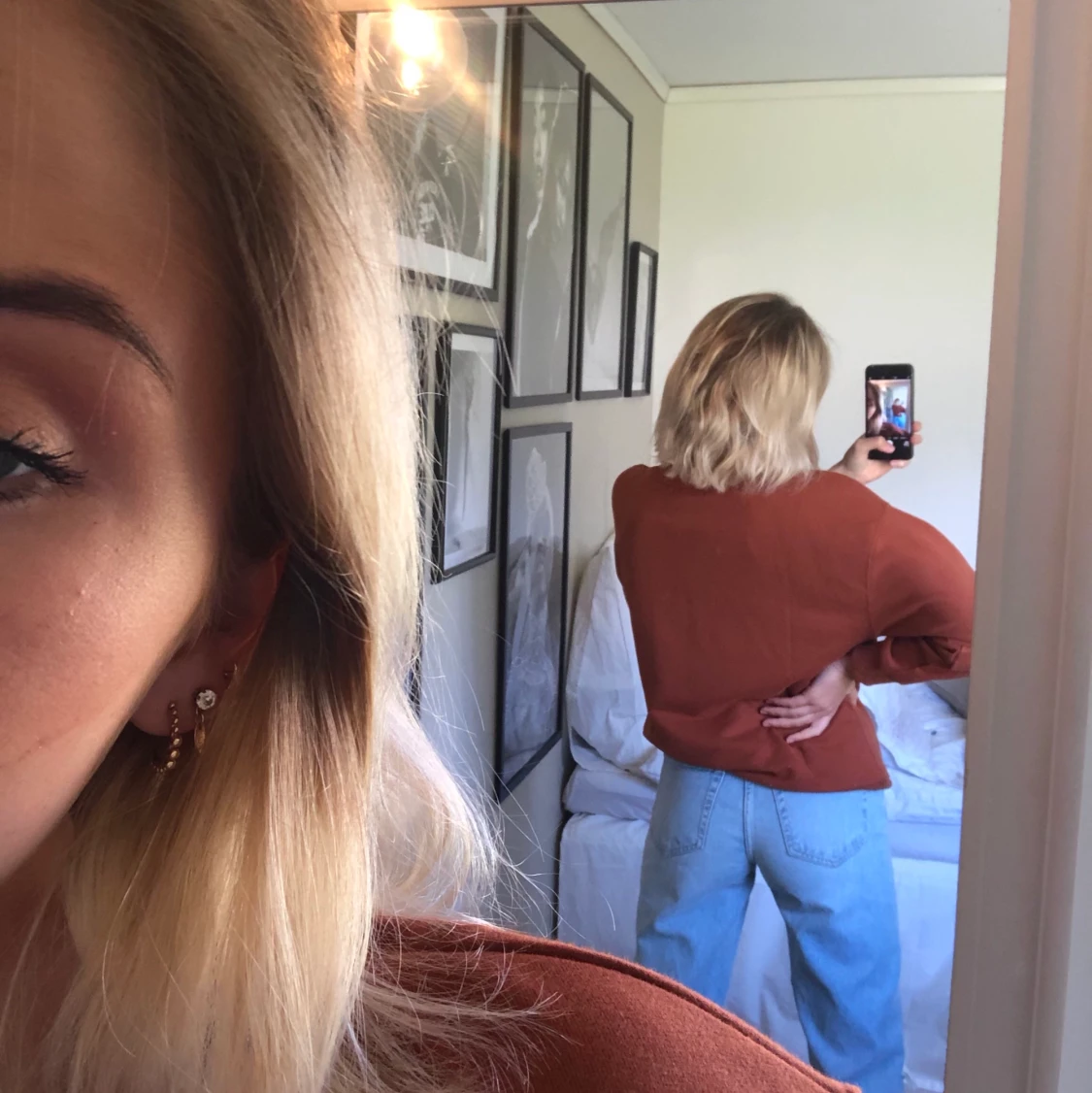 Sweatshirt med tryck  - 91