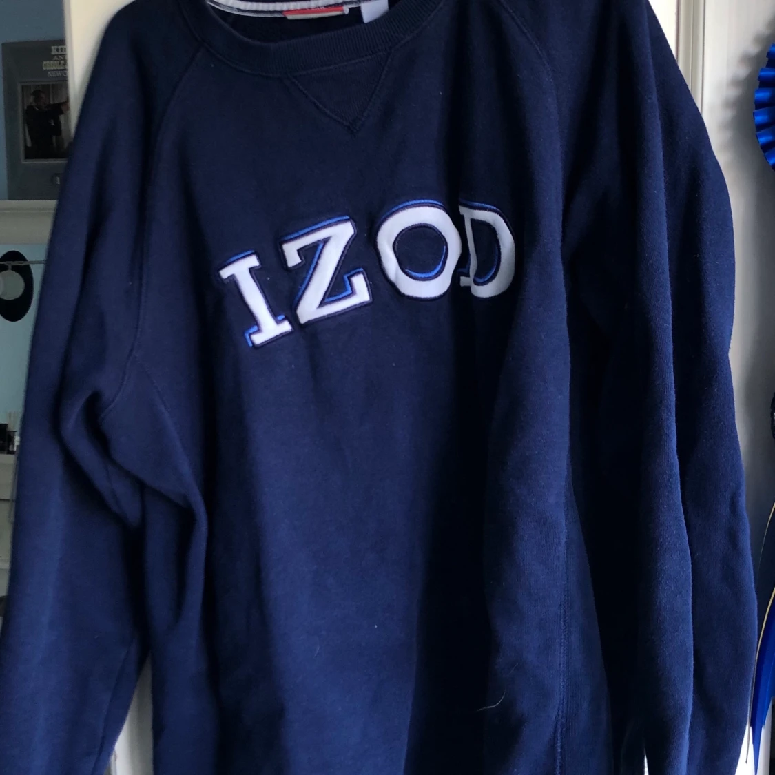 Sweatshirt med text