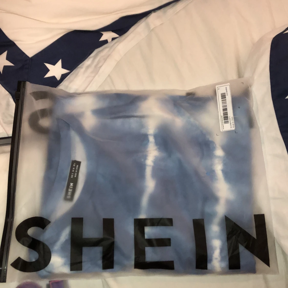SHEIN oversised blå tiedye t-shirt🦋 - 91