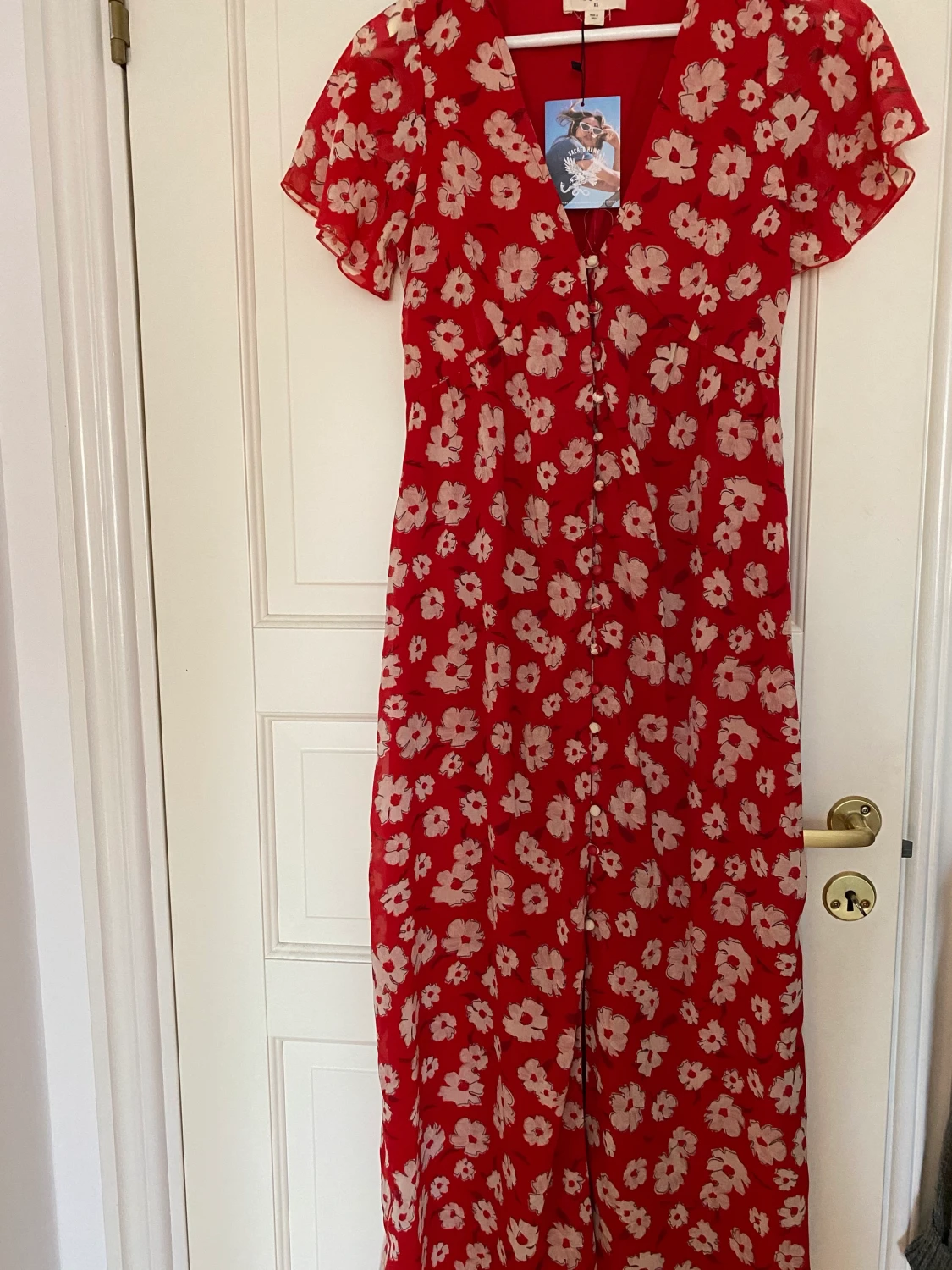 Blommig långklänning-oanvänd! - 90