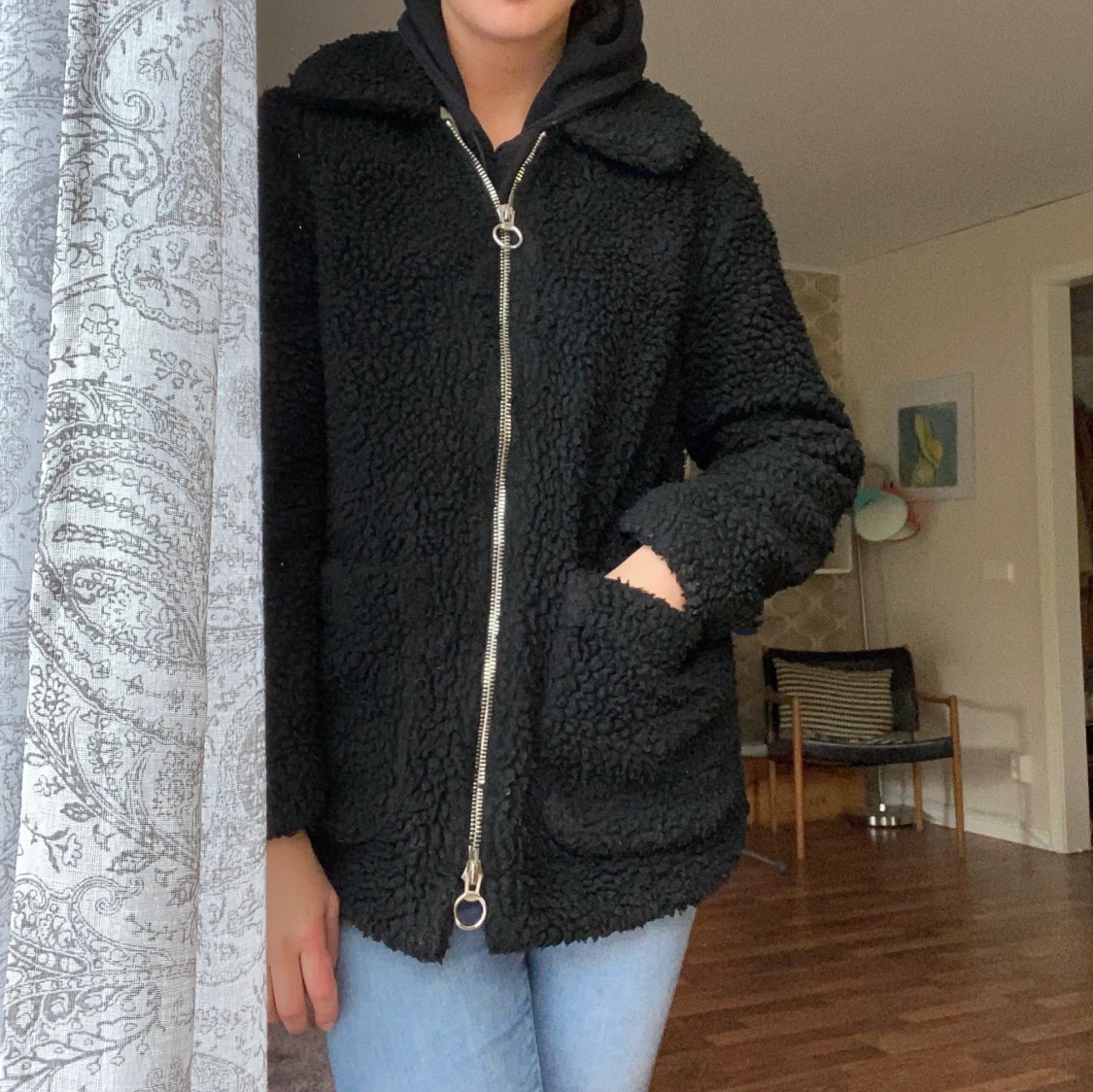 Svart teddyjacka  - 91