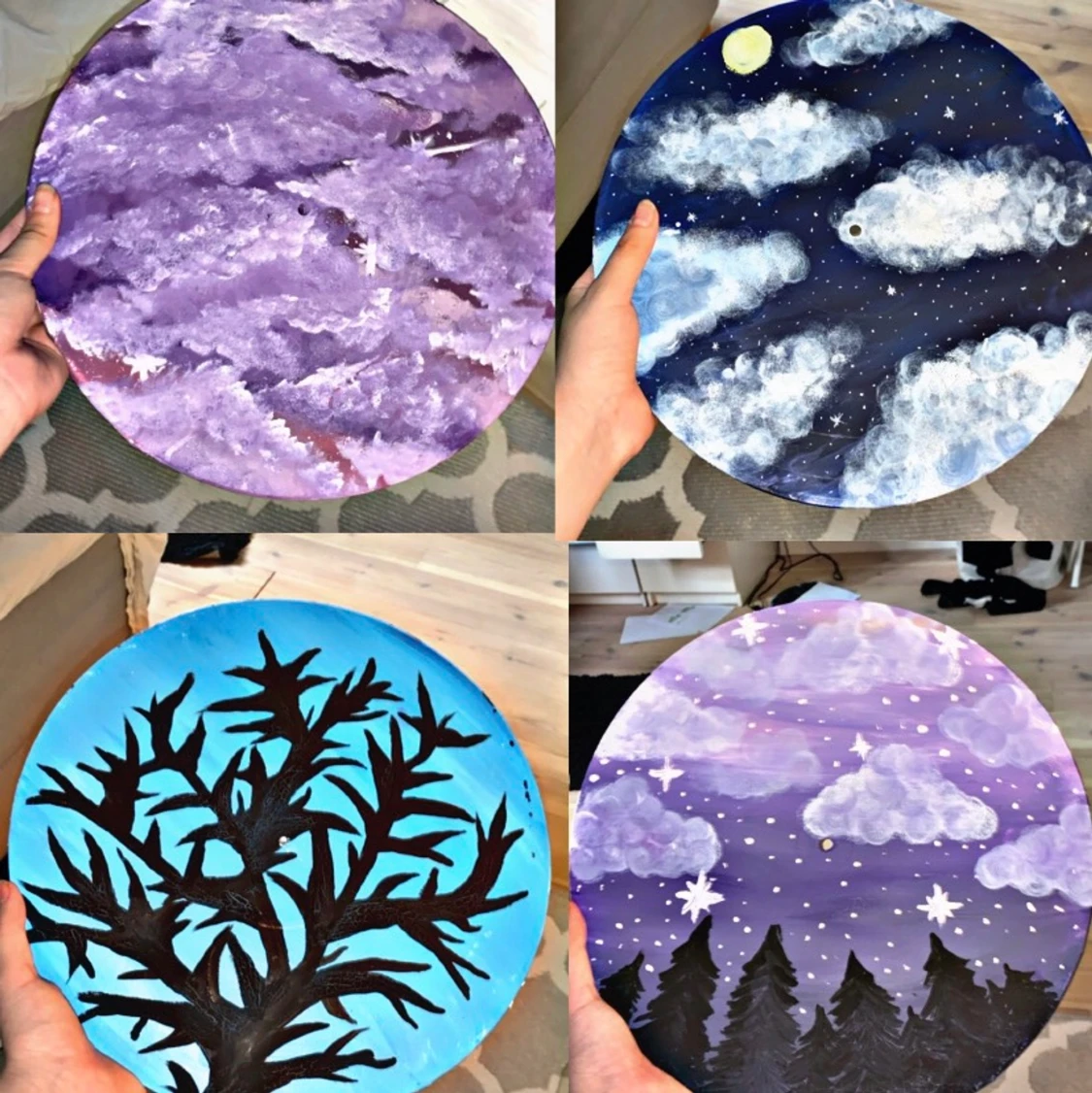 Målade vinylskivor på beställning 