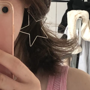 Stjärnörhängen!!⭐️ - Coola örhängen som köptes på plick men inte kommit till användning. Säljaren visste inte vilket märke den va från men sa att dem tåldes av allergikänsliga. Säljer för 50 exkl frakt!!💖💖