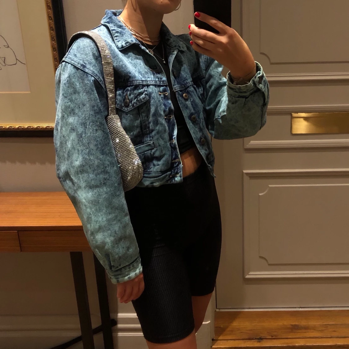 Vintage cropped jeans jacka