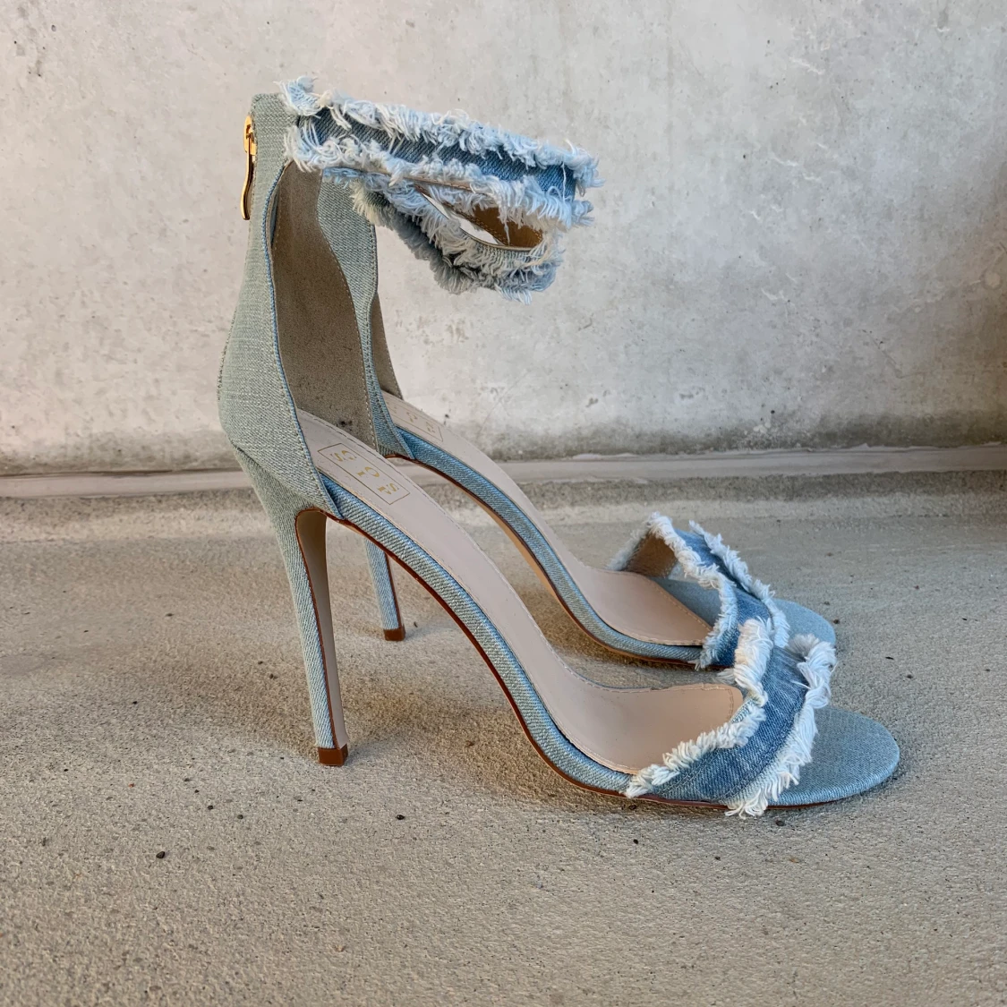 Klackar i denim - 90