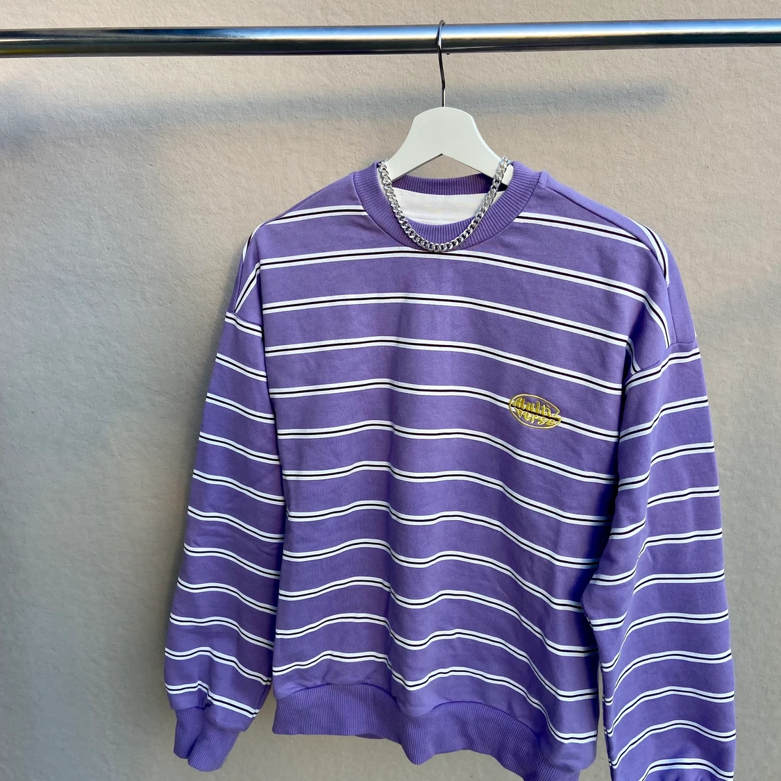 Lila tjocktröja - 90