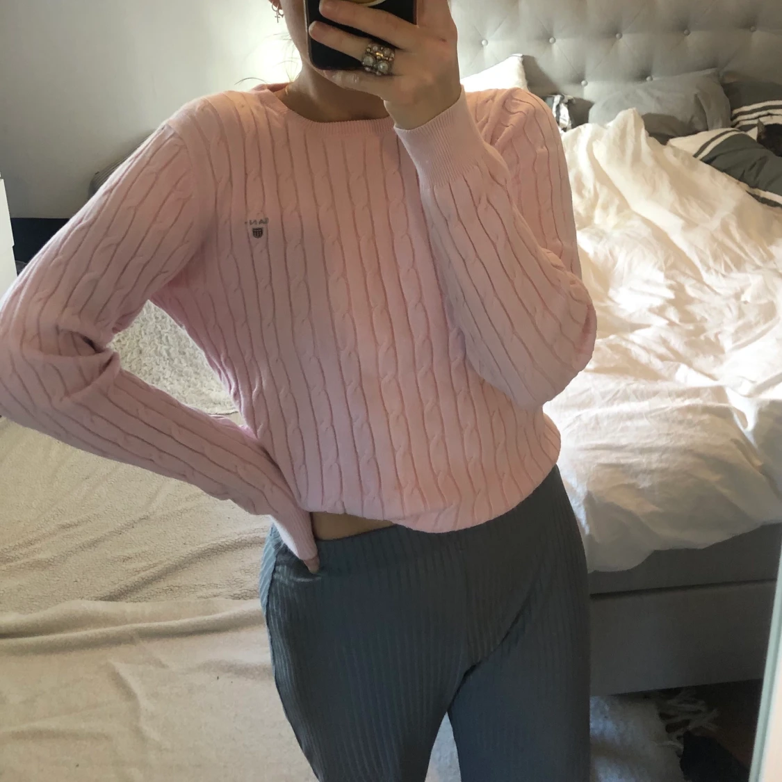 gant kabelstickad tröja