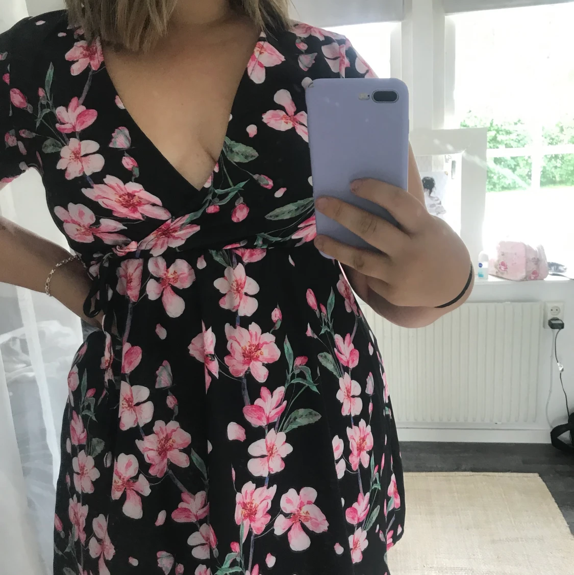 Blommig klänning  - 90