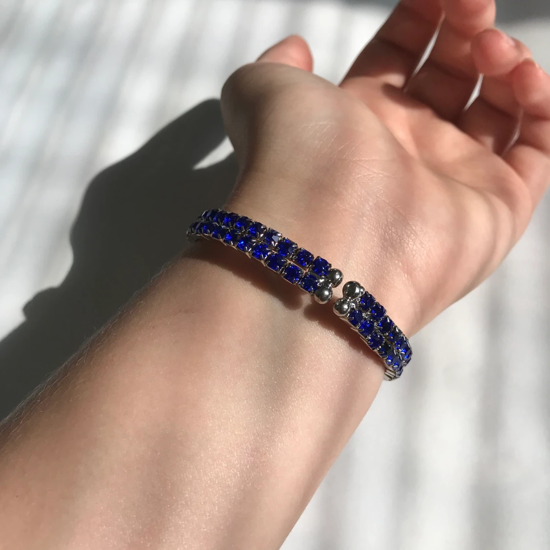 Blått diamant armband - 90