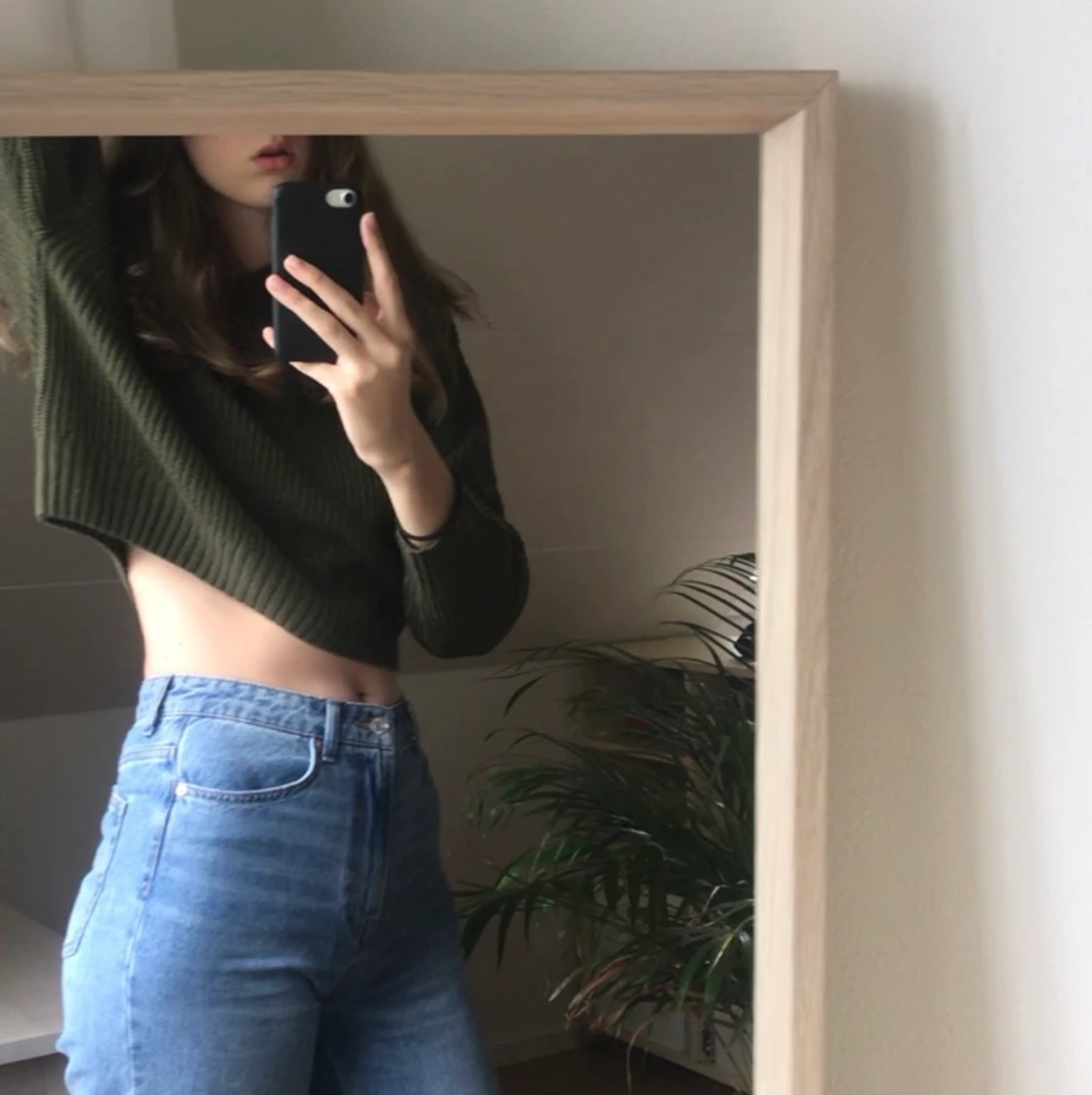 Jätte mysig stickade hoodie 