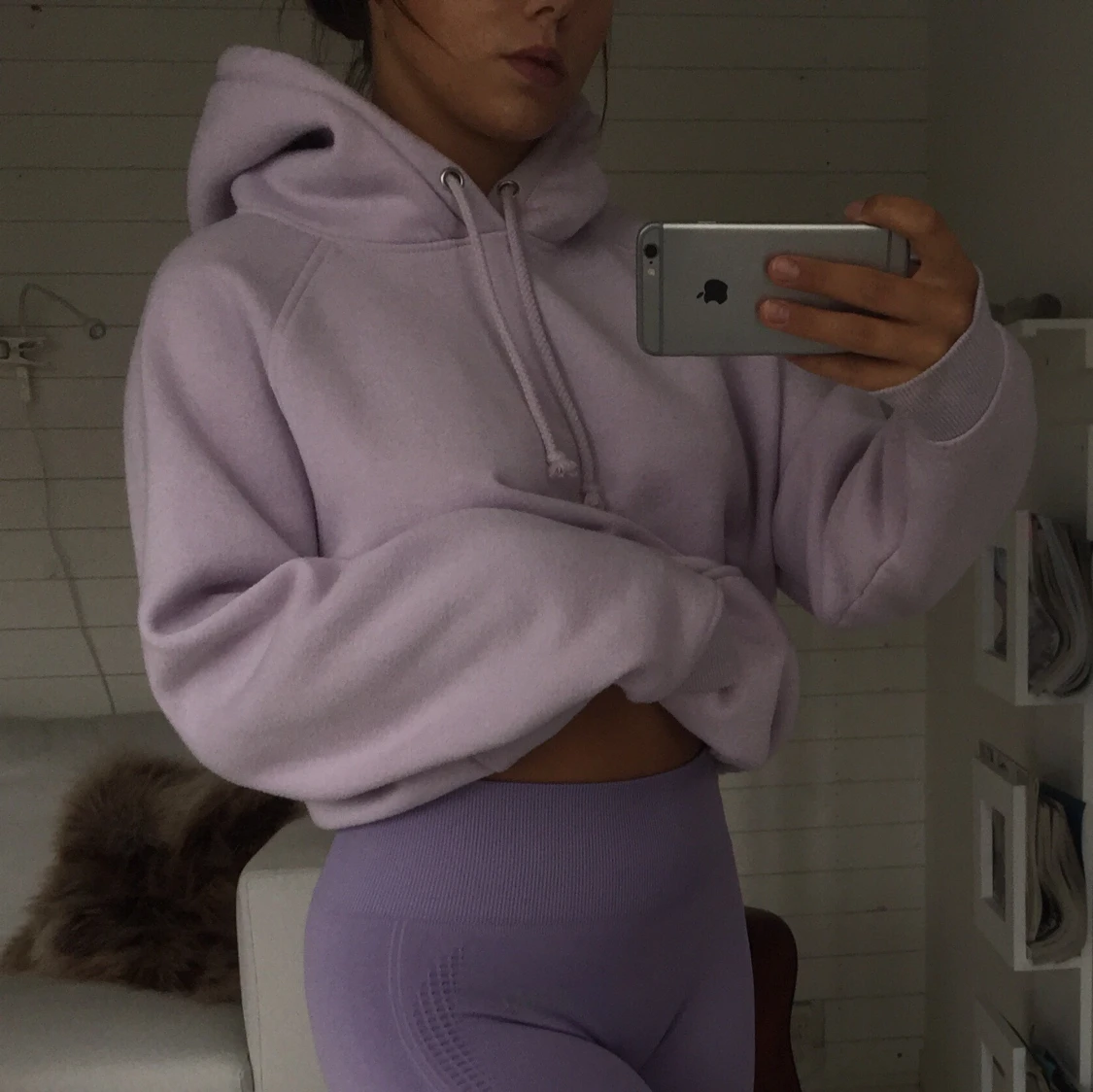 Ljuslila hoddie - 90