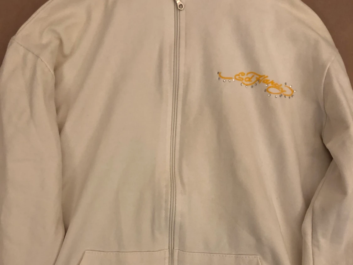 skitsnygg vit ed hardy hoodie - 91