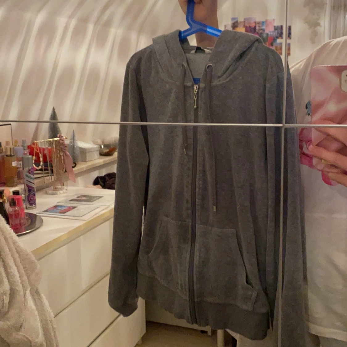 Cubus kofta mörkgrå sammet