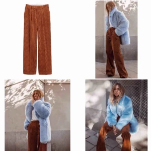  - Helt nya bruna manchester byxor från H&M, i stl 34.