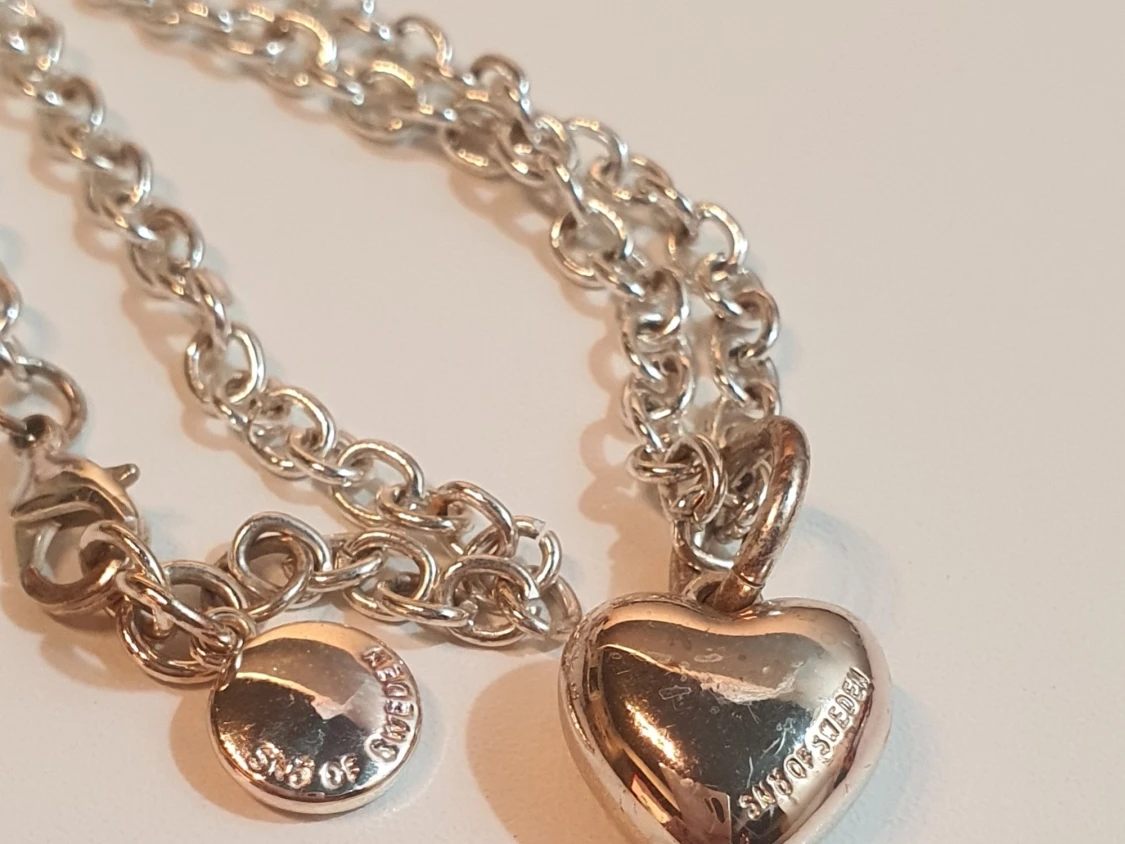 Snö of Sweden silver halsband med hjärta - 91