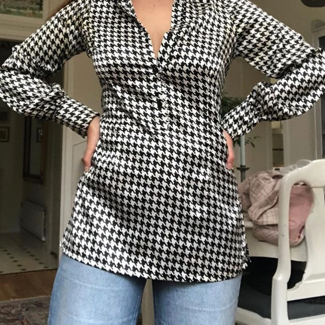 Houndstooth blus