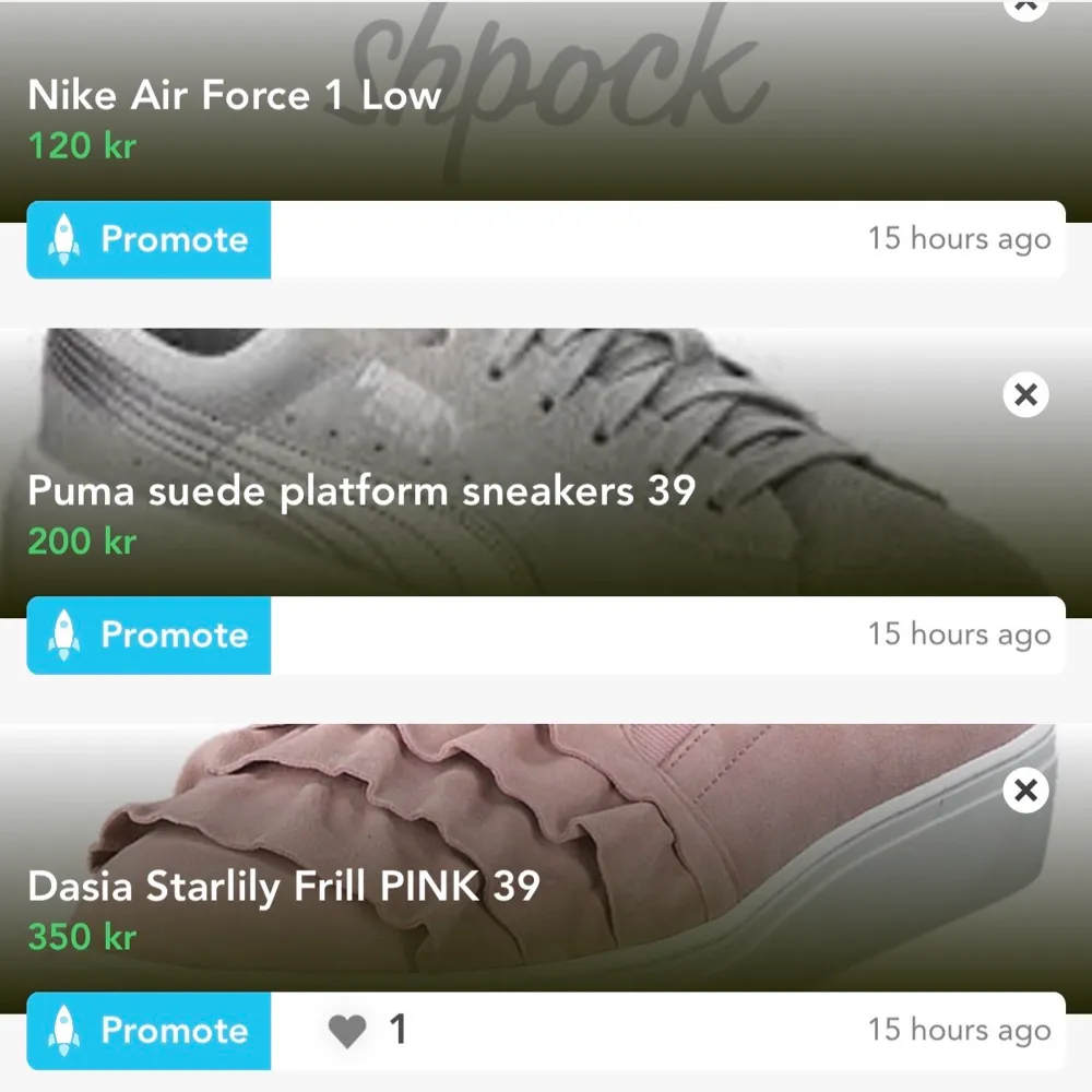 Dasia rosa SÅLDA. Puma suede platform, skick 3,5/5). Klassiska Nike air force 1 low, skick 1/5. För mer info, hör av dig :). Skor.