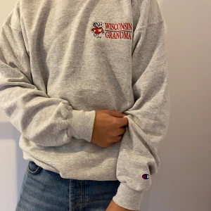 Grå champion sweatshirt! - Skitsnygg vintage grå Champion sweatshirt som sitter snyggt oversized!! Buda från 500, säljes direkt för 650 ⚡️