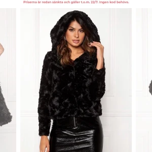 Pälsjacka - Säljer nu min sparsamt använda jacka från vero Moda sjukt mysig och har en stor luva säljer den pga av att den blivit för liten då den är xs kan fraktas och mötas hör av er vid intresse!