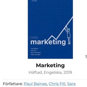 Marketing - Paul Baines, Chris Fill, Sara Rosengren, Paolo Antonetti. 5th edition, helt nytt skick. Köpt för 580 kr, säljer för 430 kr.