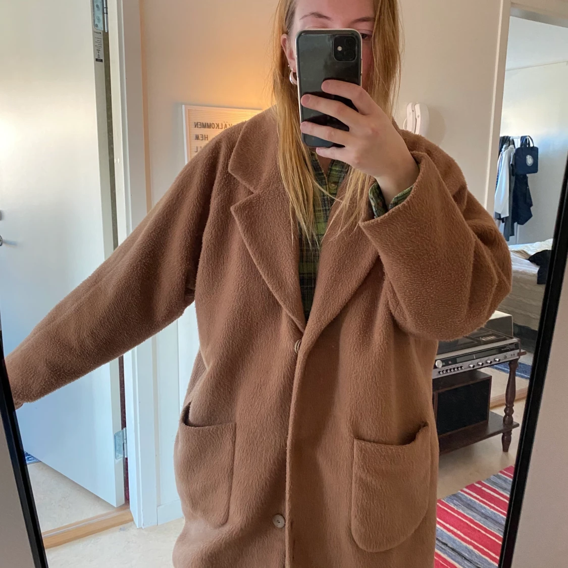 Brun vinterkappa - 90