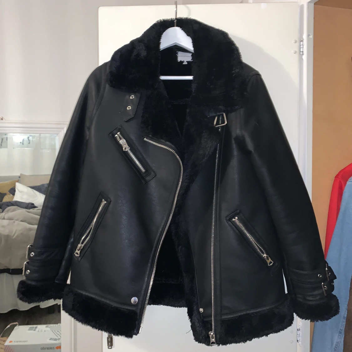 Svart Bikerjacka - 90