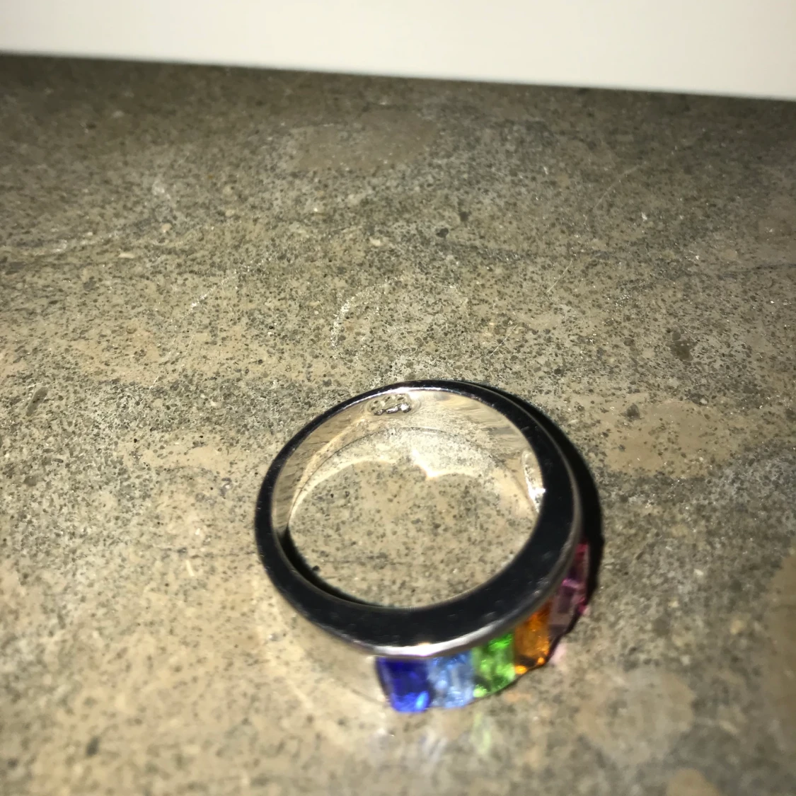 Färgglad silverring - 91