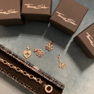 Thomas sabo armband med berlocker - Super fint Thomas sabo armband med 4st berlocker! Köptes förra året i september men har inte kommit till användning. Perfekt som julklapp ☃️