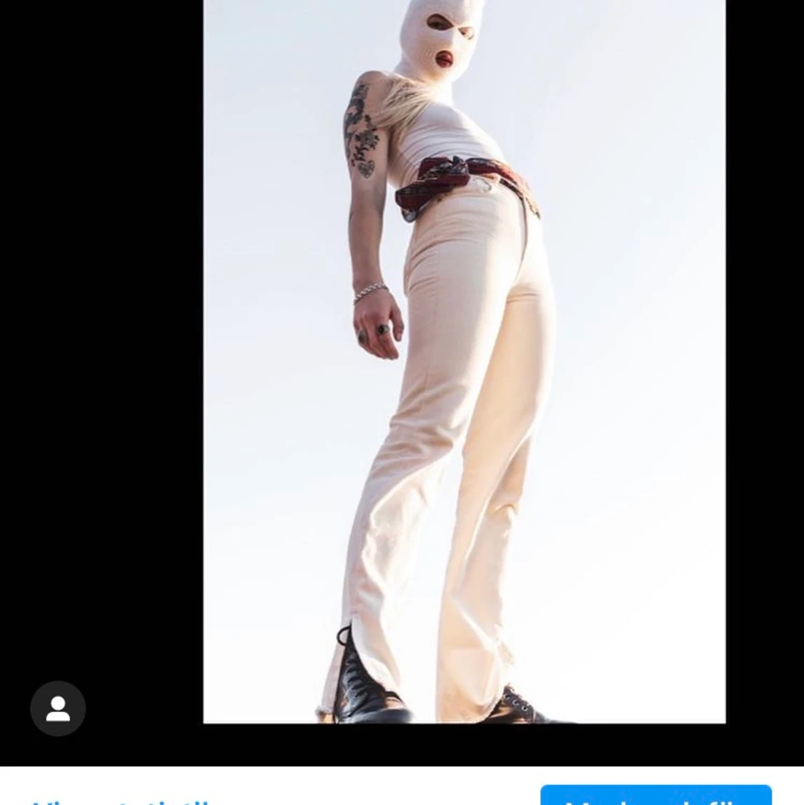 Beiga byxor med slits - 91