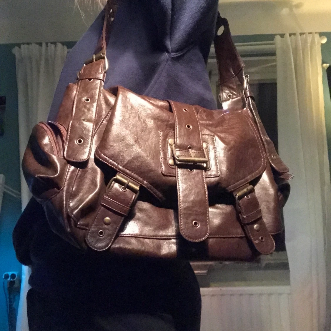 Brun läder väska 