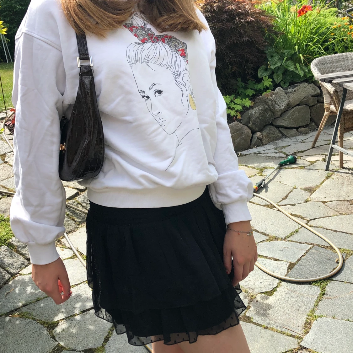 Sweatshirt med tryck