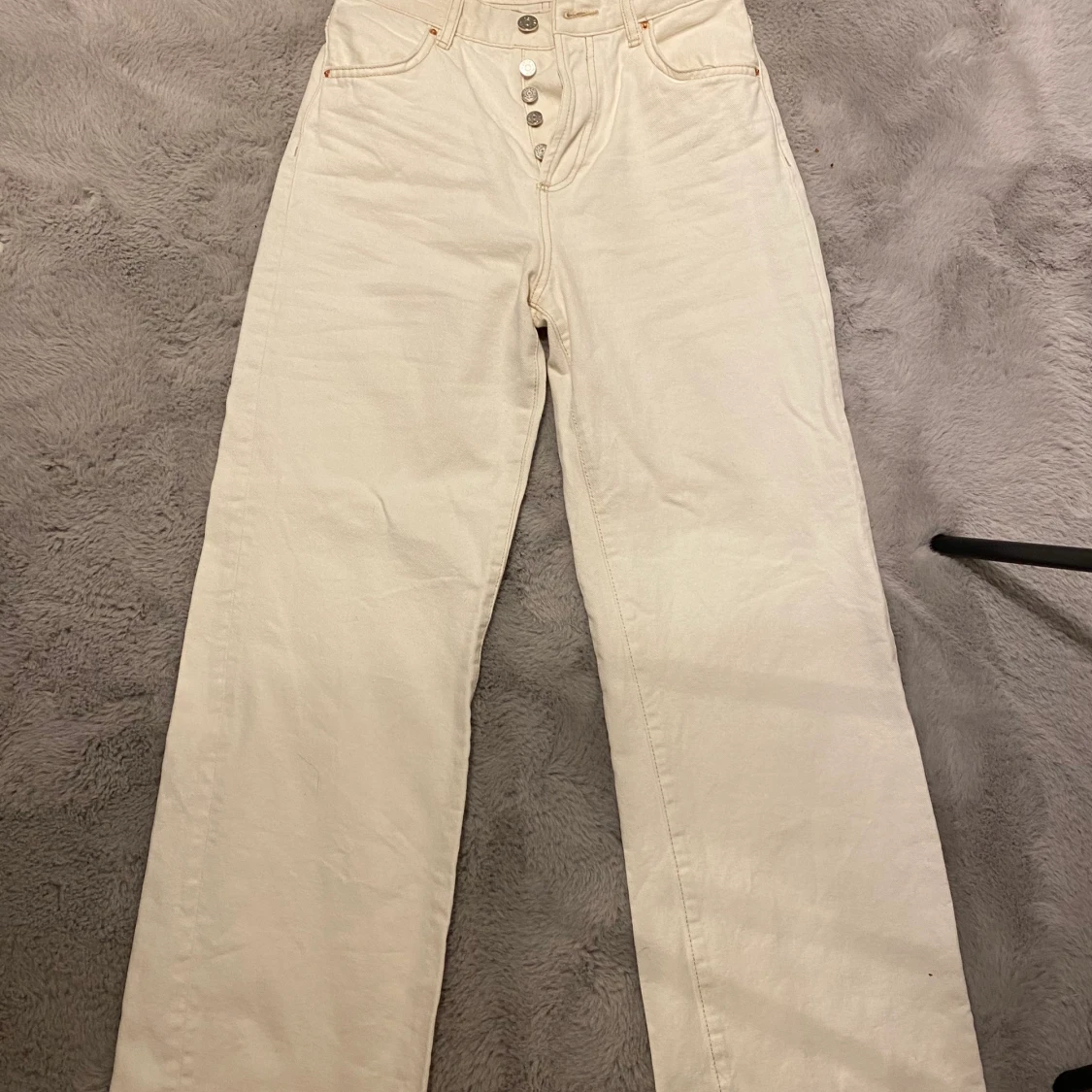 Vit/beiga jeans  - 90