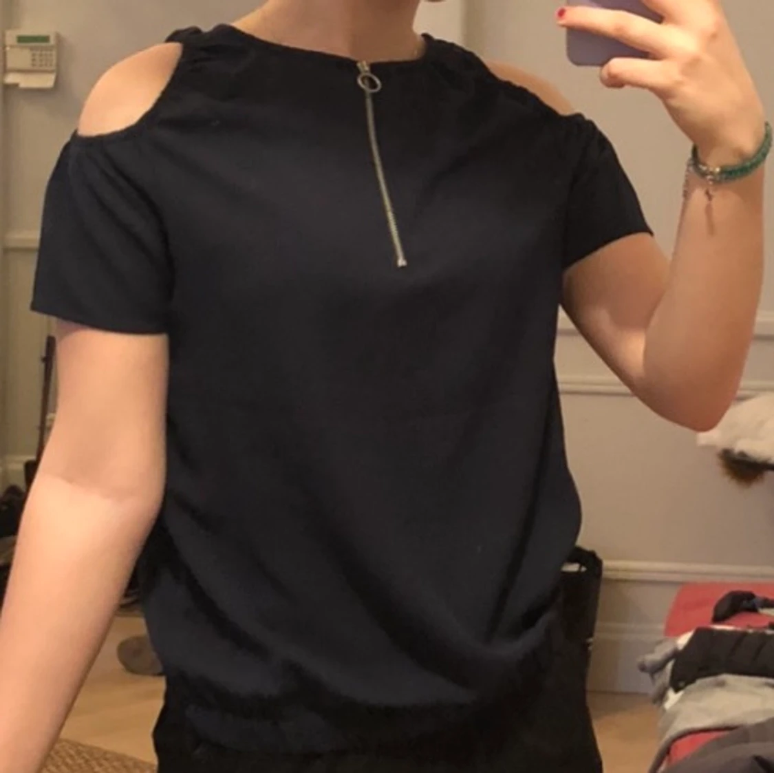 Festlig, marinblå blus💙🎩