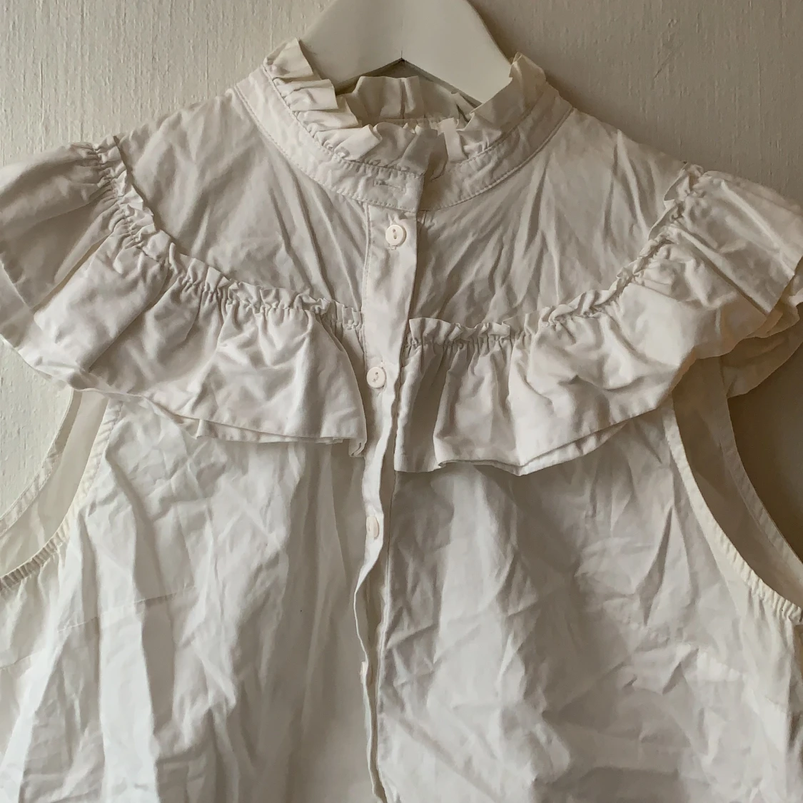 Vitt blus linne - 90